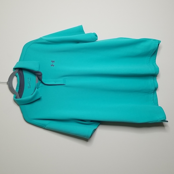 Under Armour Other - Under Armour Turquoise Heatgear Polo 2X